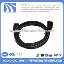 High Quality 5m 1.4V Black HDMI MALE TO MALE CABLE Full 1080p Resolution new